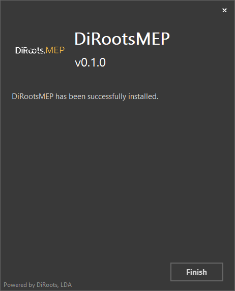 DiRootsMEP Installation Finish